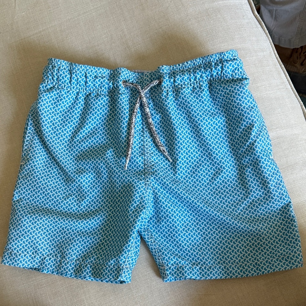 Michaels Light Blue Patterned Kids Boys Swim Trunks size 6